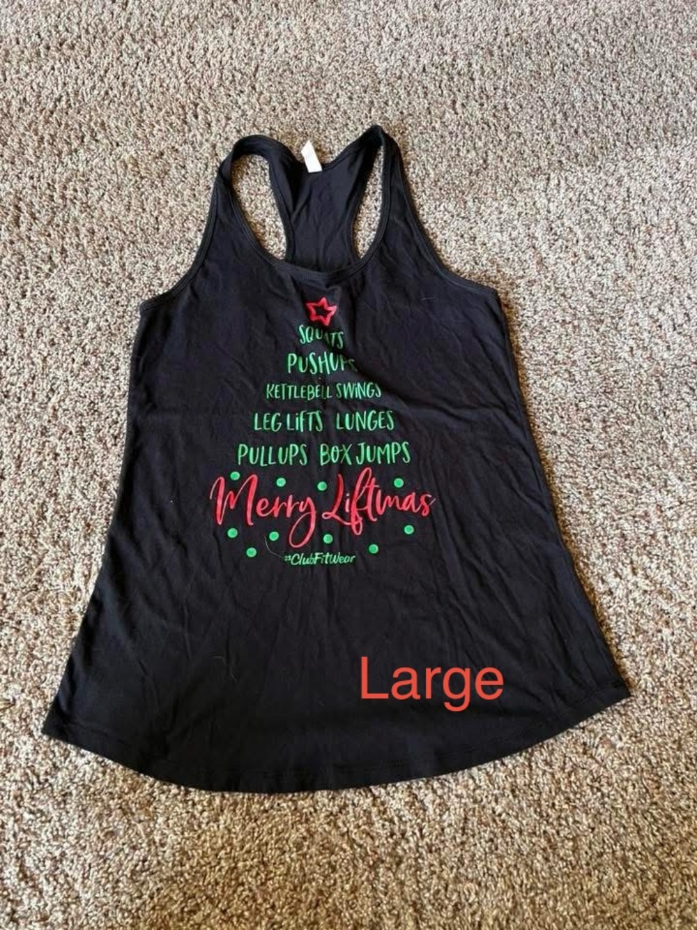 Burn Boot Camp Merry Liftmas Graphic Racerback Tank